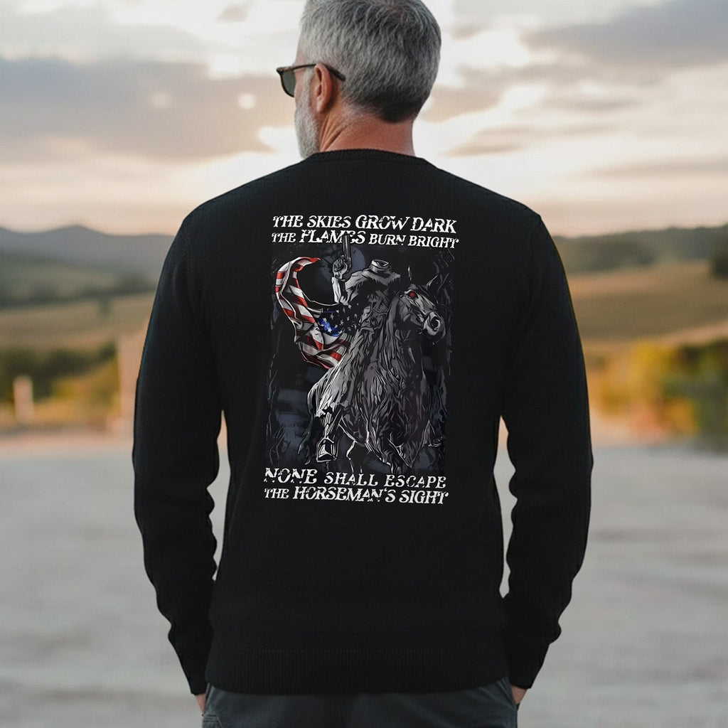 Dark Skies and Fiery Flames Design Sweatshirt product image 3