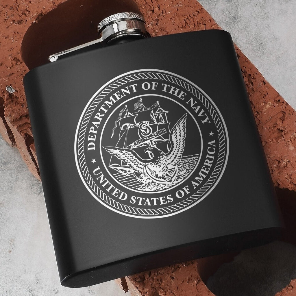 Nautical Gift Set for Navy Enthusiasts Hip Flask Set