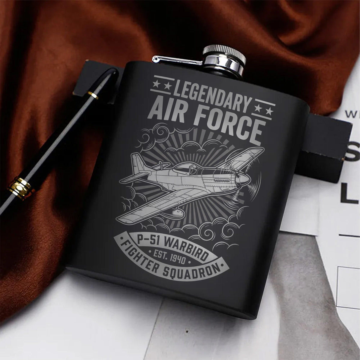 Legendary Air Force Tribute Gift Set Hip Flask Set