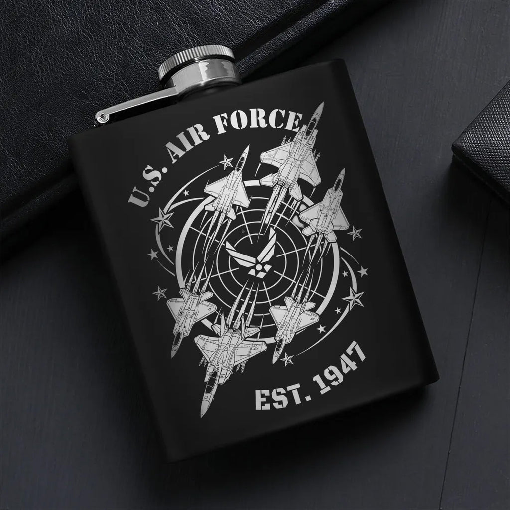 U.S. Air Force Heritage and Pride Gift Hip Flask Set