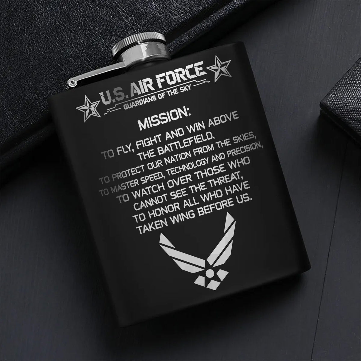 Proud Tribute to Air Force Service Hip Flask Set