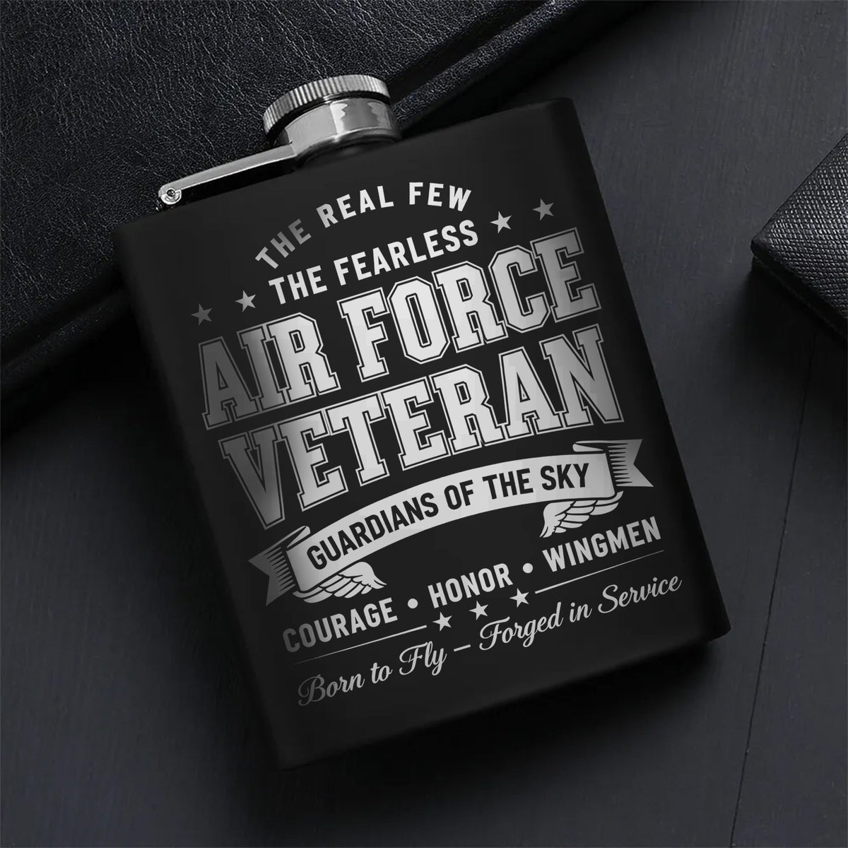 Fearless Air Force Veteran Tribute Hip Flask Set