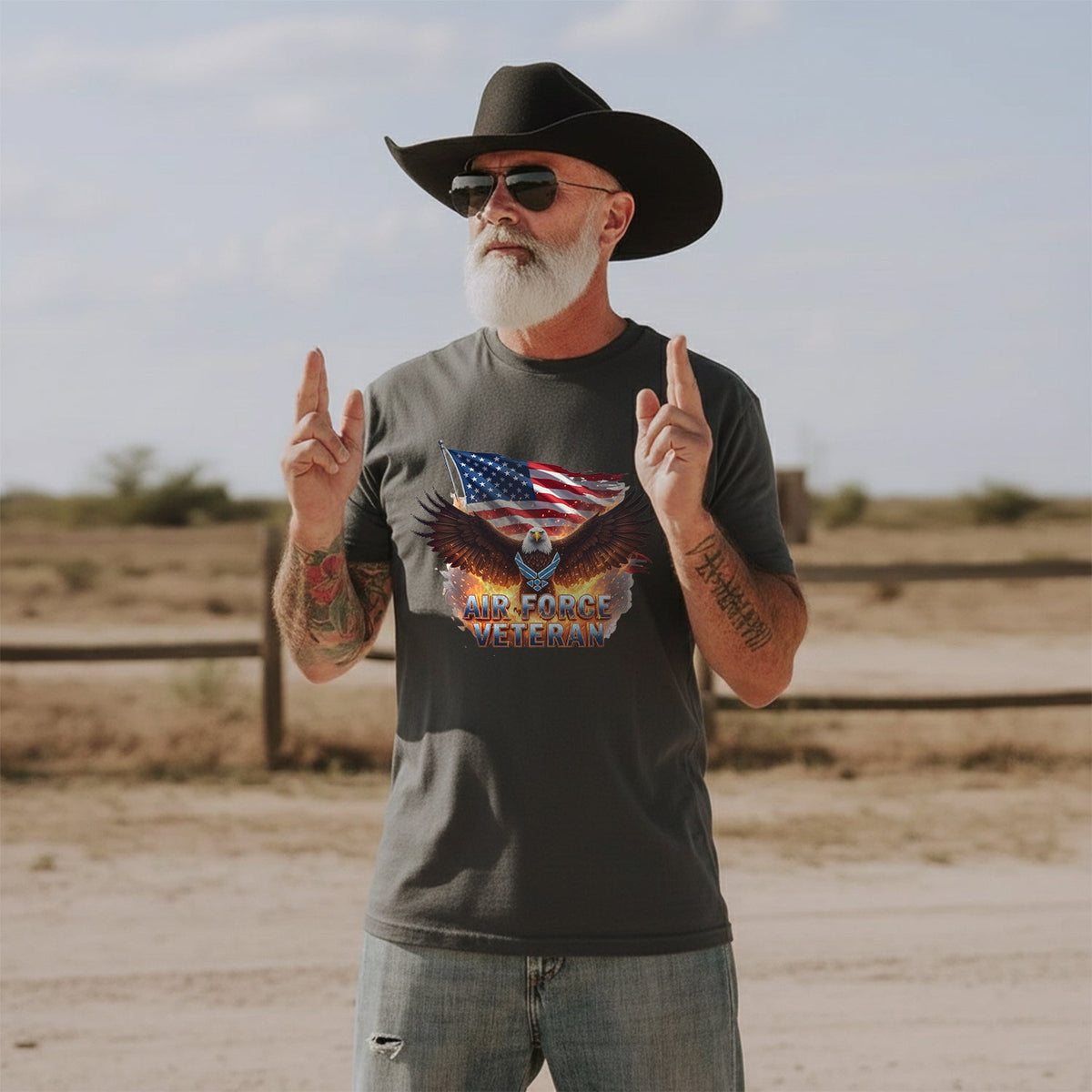 Air Force Veteran US Military Patriotic T-Shirt product image 4