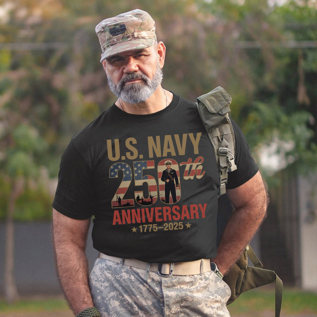 Proud Navy Day 250th Anniversary 1775–2025 T-Shirt product image 12
