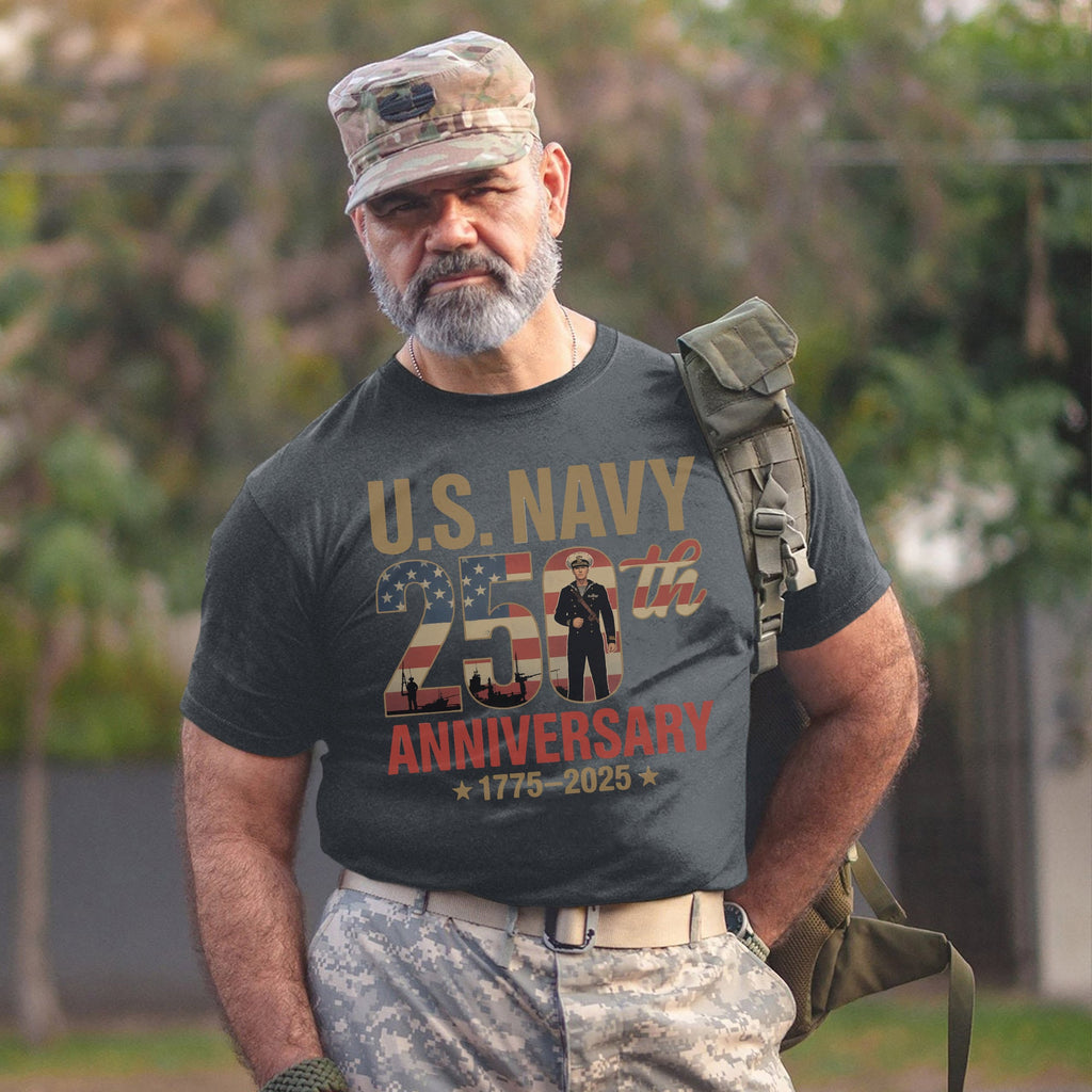 Proud Navy Day 250th Anniversary 1775–2025 T-Shirt product image 13