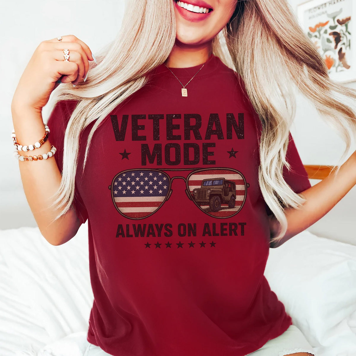 Veteran Mode Always on Alert US Military T-Shirt product image 10