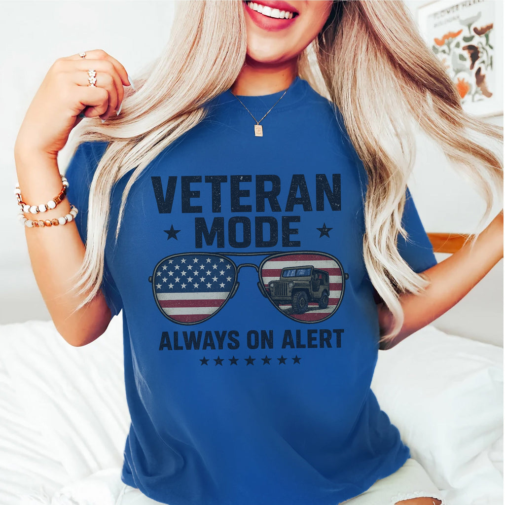 Veteran Mode Always on Alert US Military T-Shirt product image 11