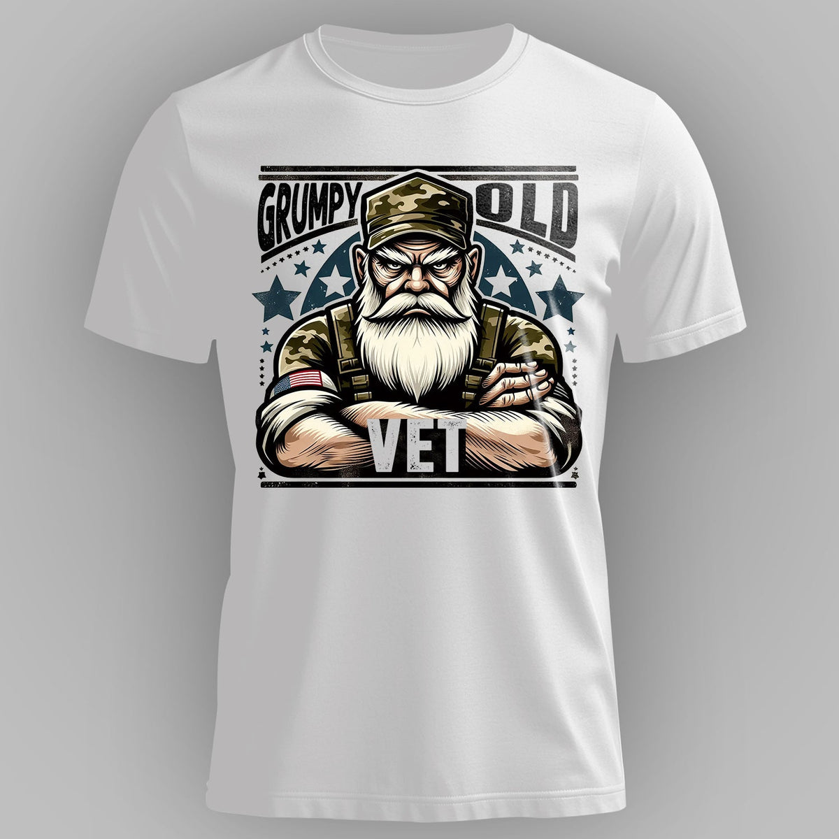 Grumpy Old Vet US Military Patriotic T-Shirt product image 1