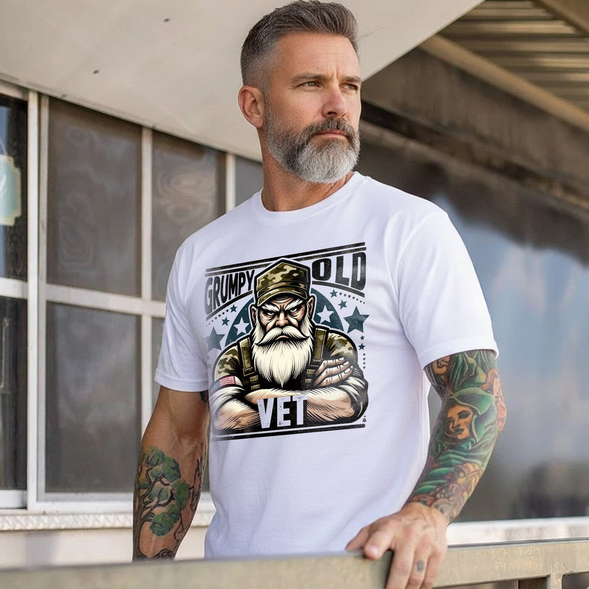 Grumpy Old Vet US Military Patriotic T-Shirt product image 2