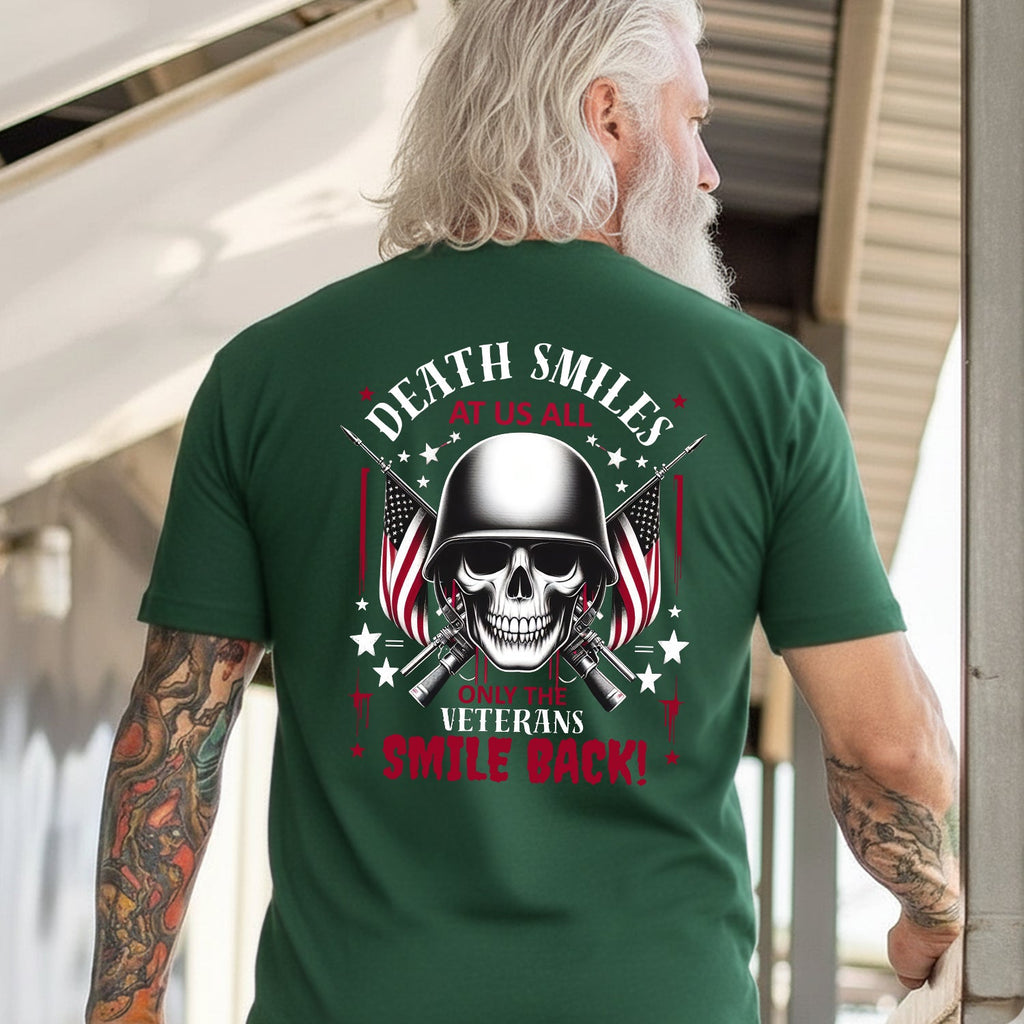 Death Smiles at Us All Only the Veteran T-Shirt product image 5