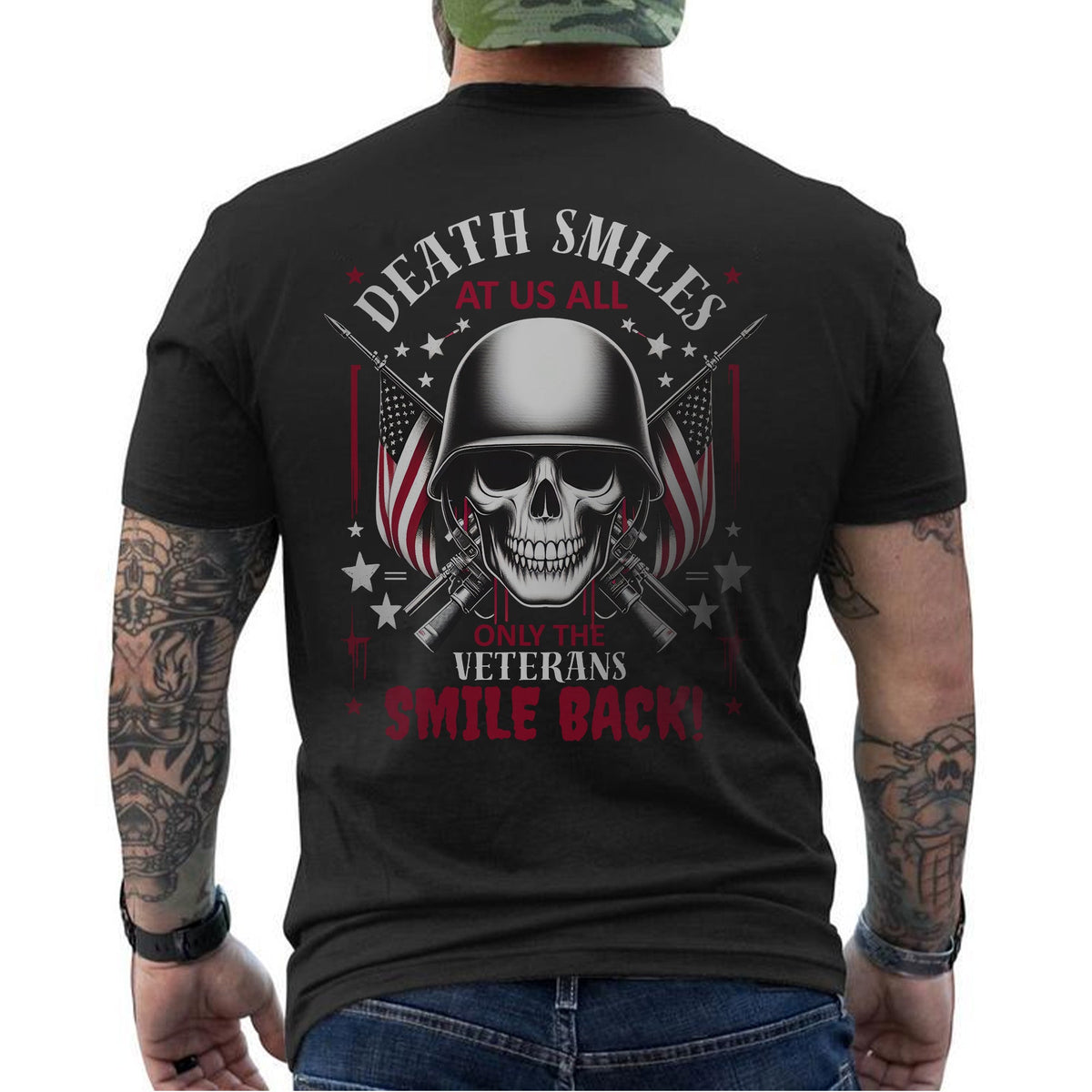 Death Smiles at Us All Only the Veteran T-Shirt product image 12