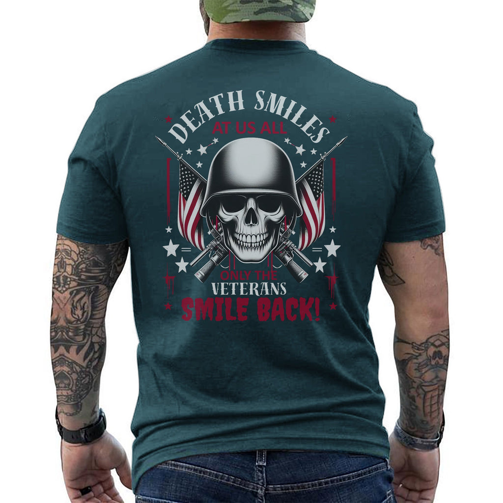 Death Smiles at Us All Only the Veteran T-Shirt product image 8