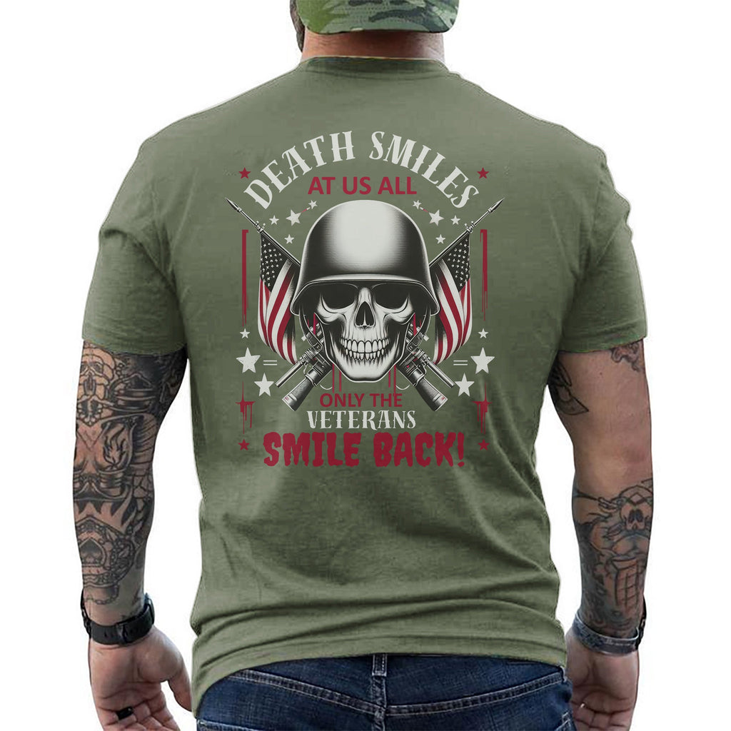 Death Smiles at Us All Only the Veteran T-Shirt product image 6