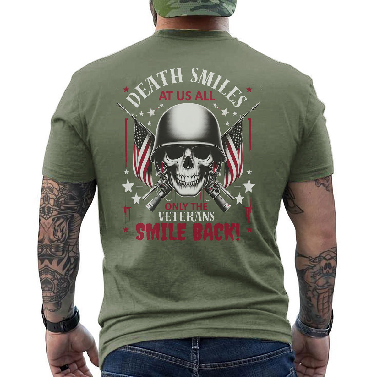 Death Smiles at Us All Only the Veteran T-Shirt product image 6