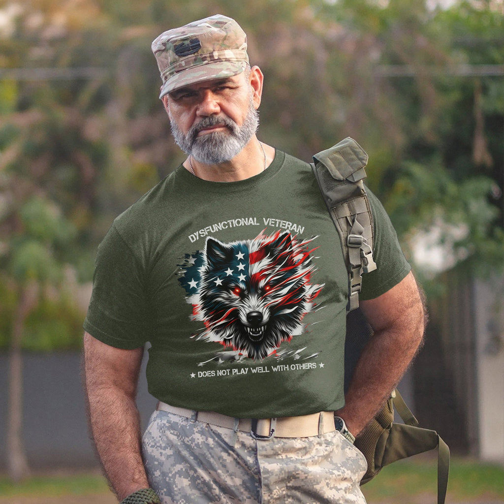 Dysfunctional Veteran Does Not Play Well With Others T-Shirt product image 6