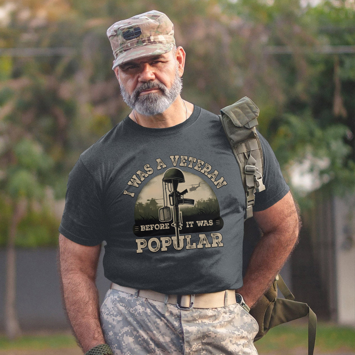 I Was a Veteran Before It Popular T-Shirt product image 13