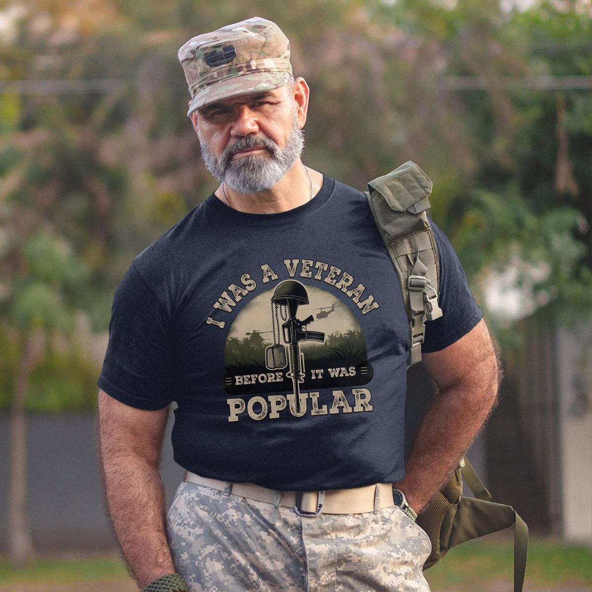 I Was a Veteran Before It Popular T-Shirt product image 14