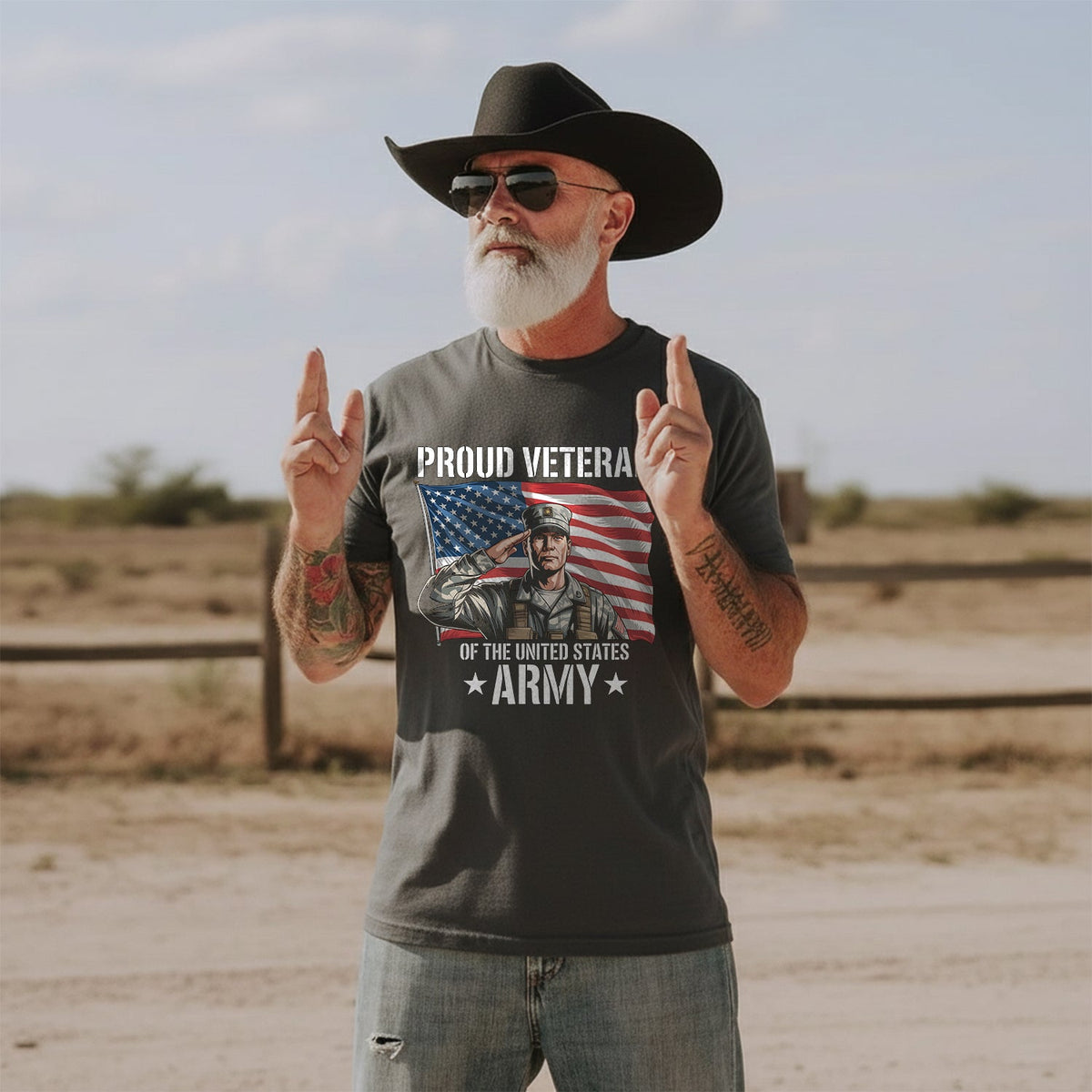 Proud Veteran of the US Army Military T-Shirt product image 4