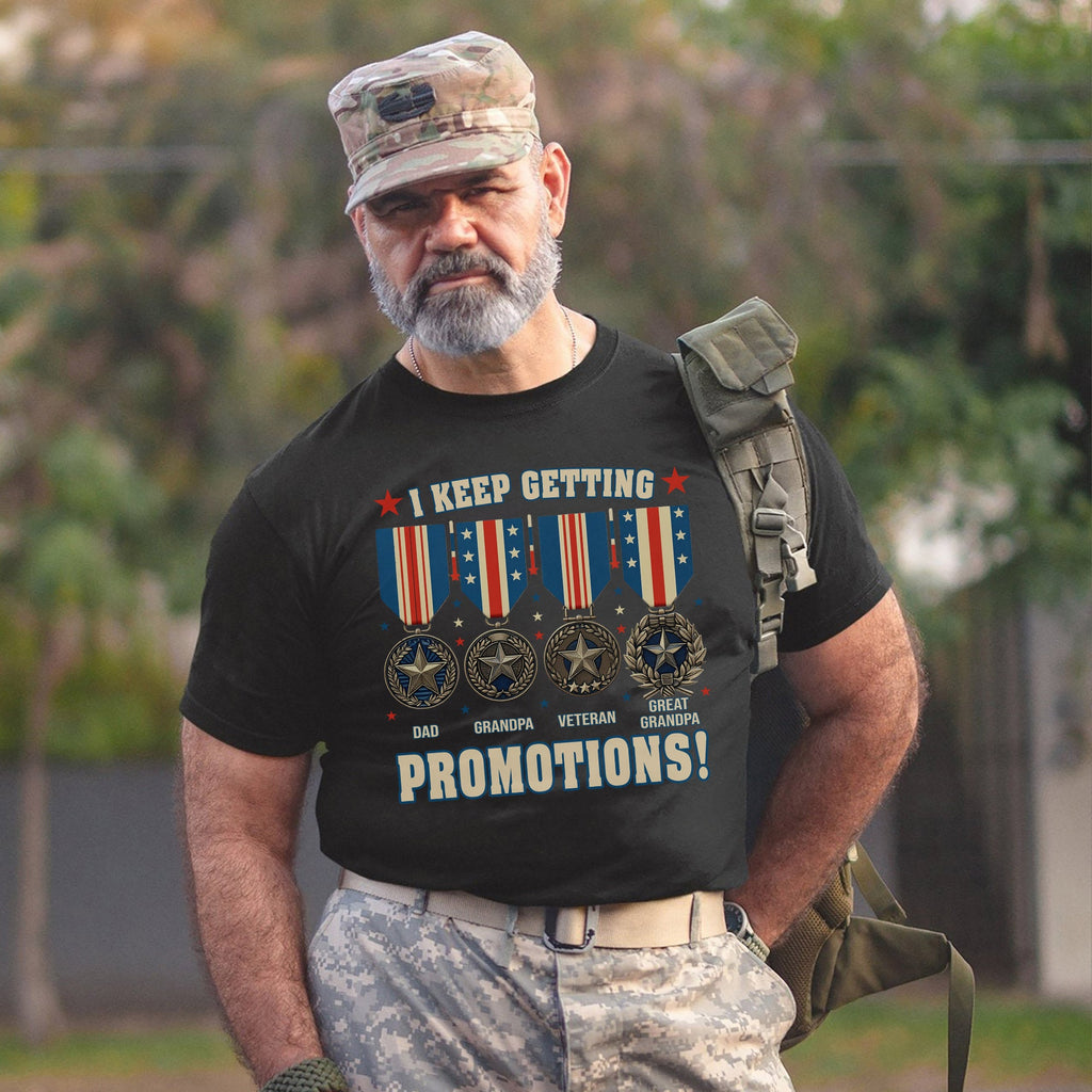 Dad Grandpa Veteran Great-Grandpa I Keep T-Shirt product image 12