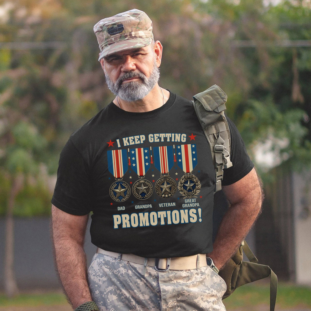 Dad Grandpa Veteran Great-Grandpa I Keep T-Shirt product image 12