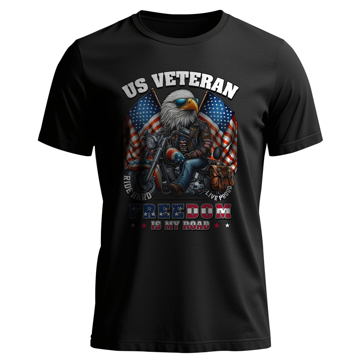 Veteran Freedom Is My Road Proud US T-Shirt product image 1