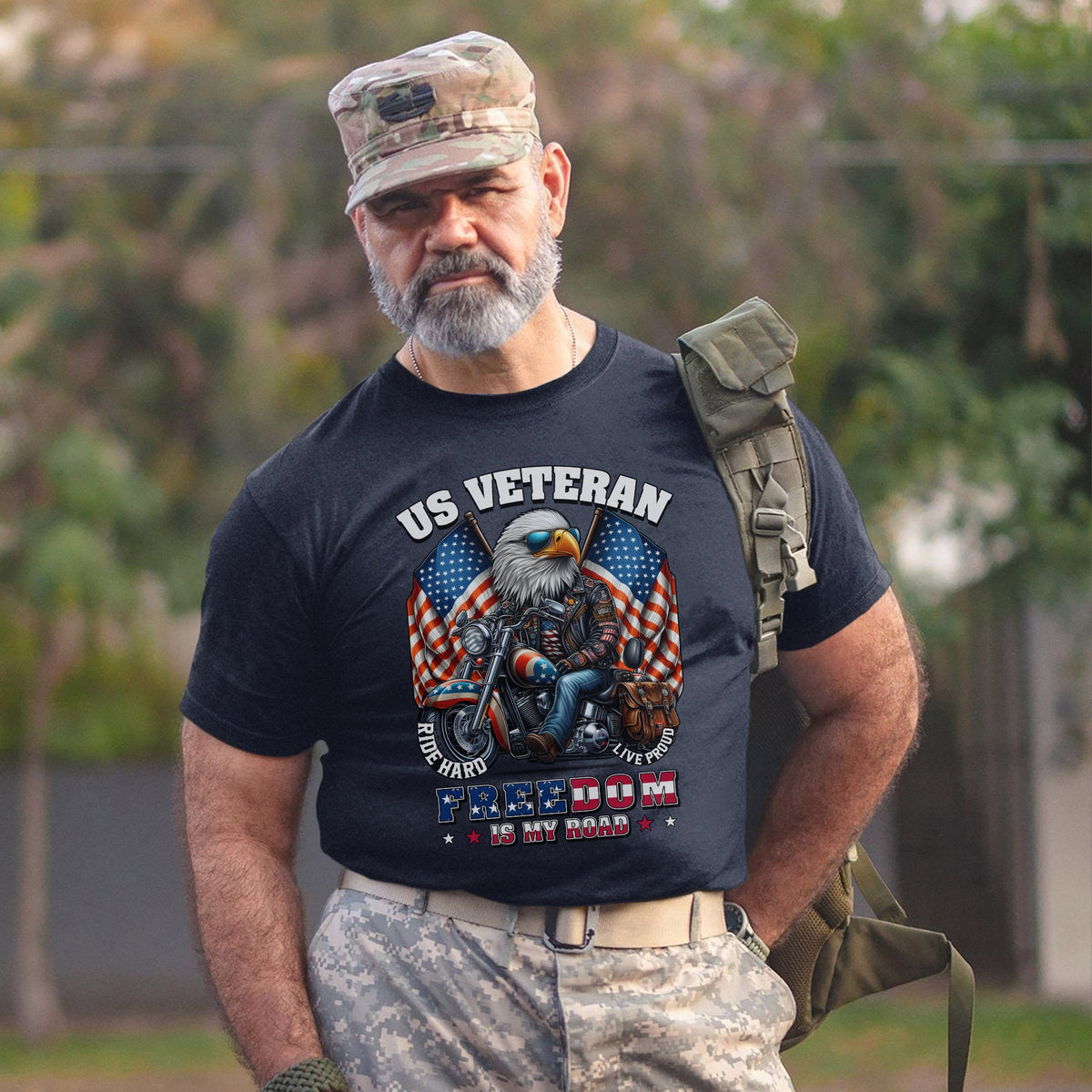 Veteran Freedom Is My Road Proud US T-Shirt product image 14