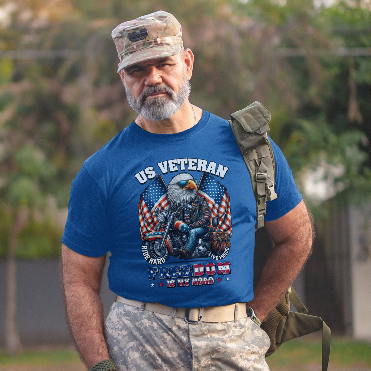 Veteran Freedom Is My Road Proud US T-Shirt product image 10