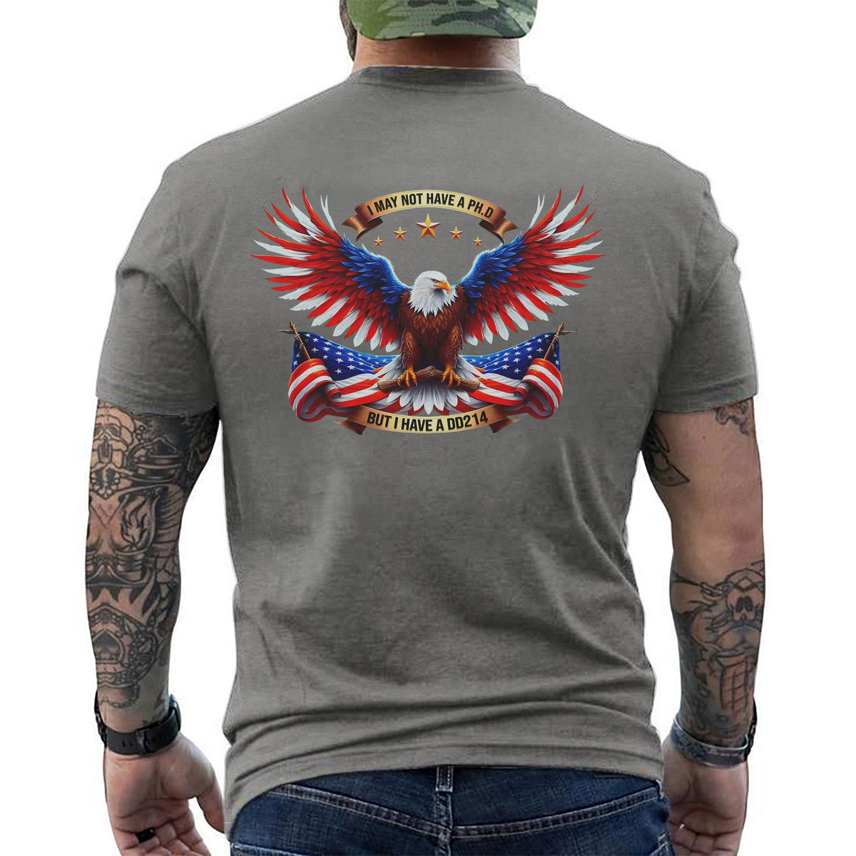 I May Not Have a PhD but I a DD214 T-Shirt product image 15