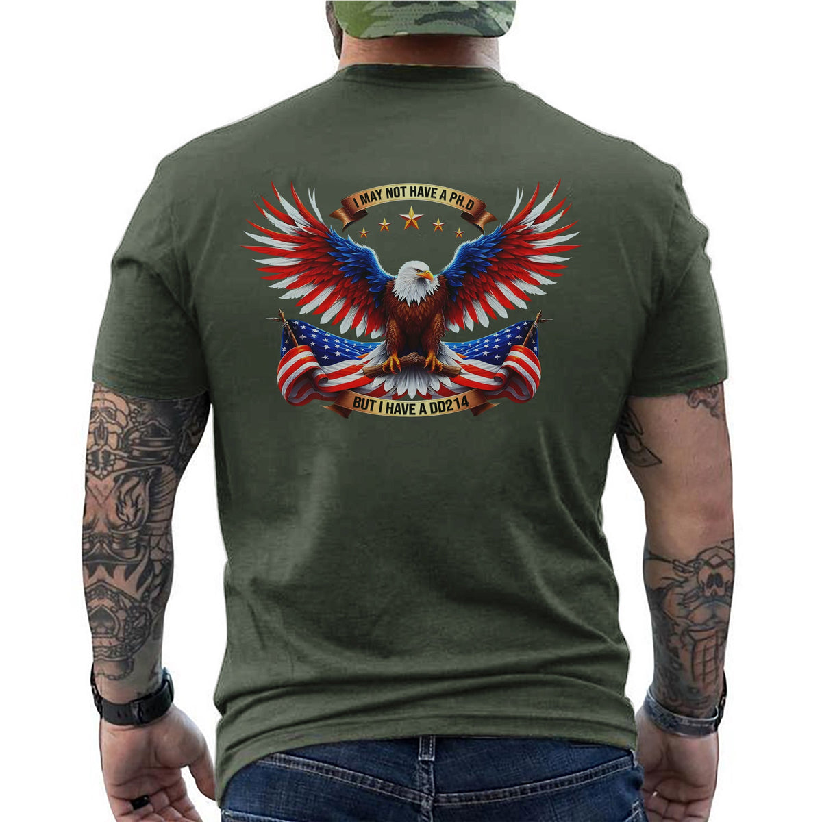I May Not Have a PhD but I a DD214 T-Shirt product image 7