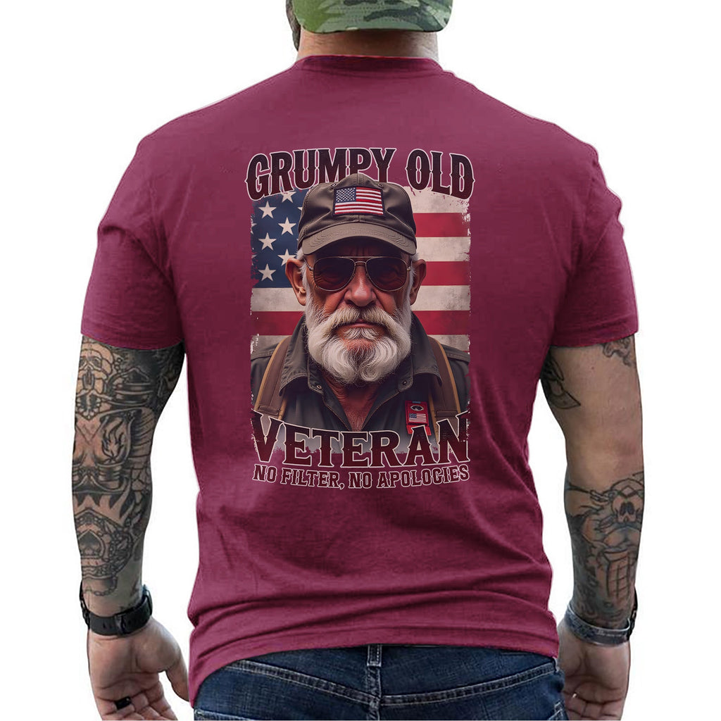 Grumpy Old Veteran No Filter No Apologies T-Shirt product image 11