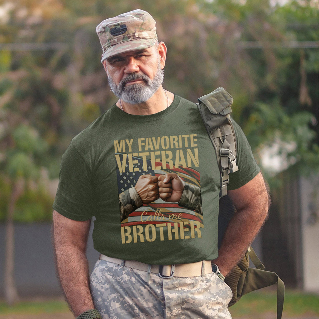 My Favorite Veteran Calls Me Brother T-Shirt product image 10