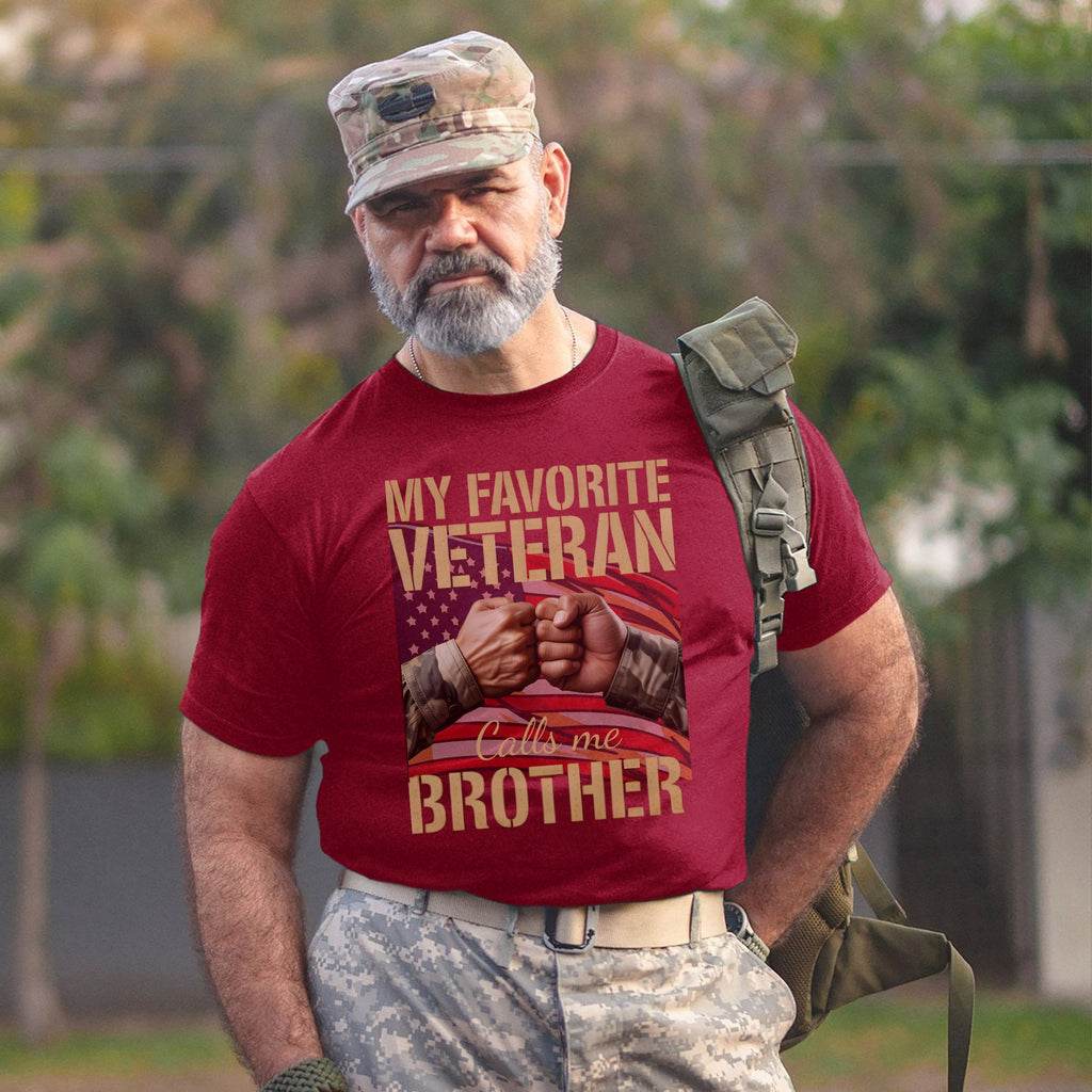 My Favorite Veteran Calls Me Brother T-Shirt product image 13