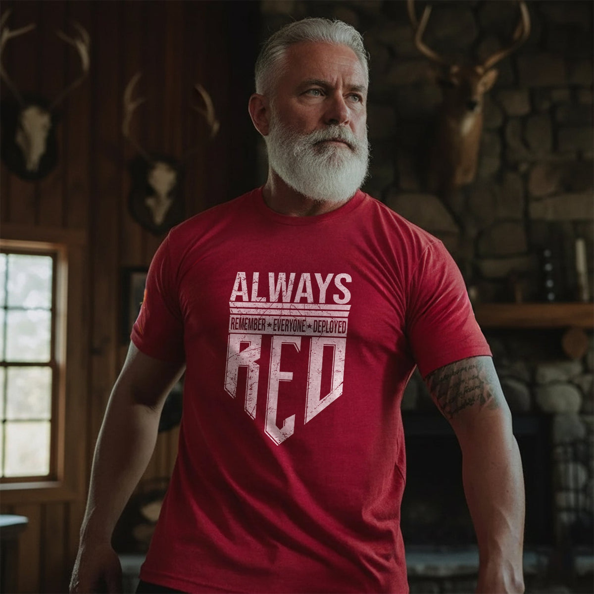 Always Remember Everyone Deployed Proud US T-Shirt product image 2