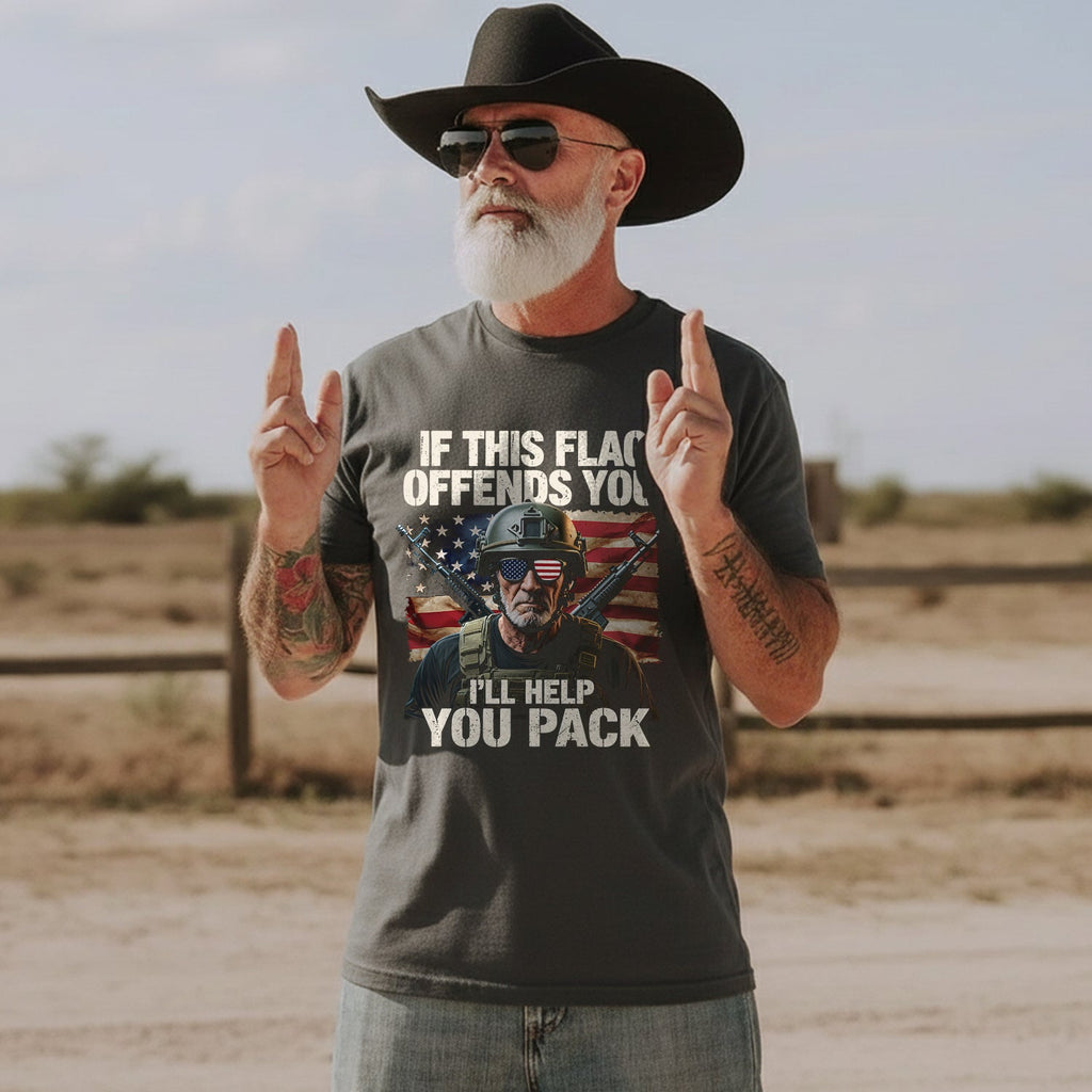 If This Flag Offends You I’ll Help Pack T-Shirt product image 4
