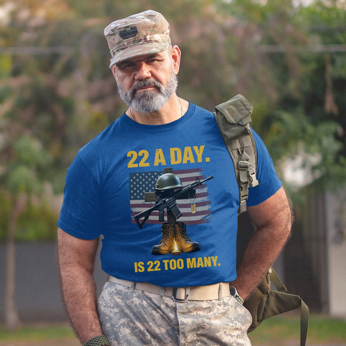 22 a Day Is 22 Too Many Stop Veteran Suicide T-Shirt product image 10