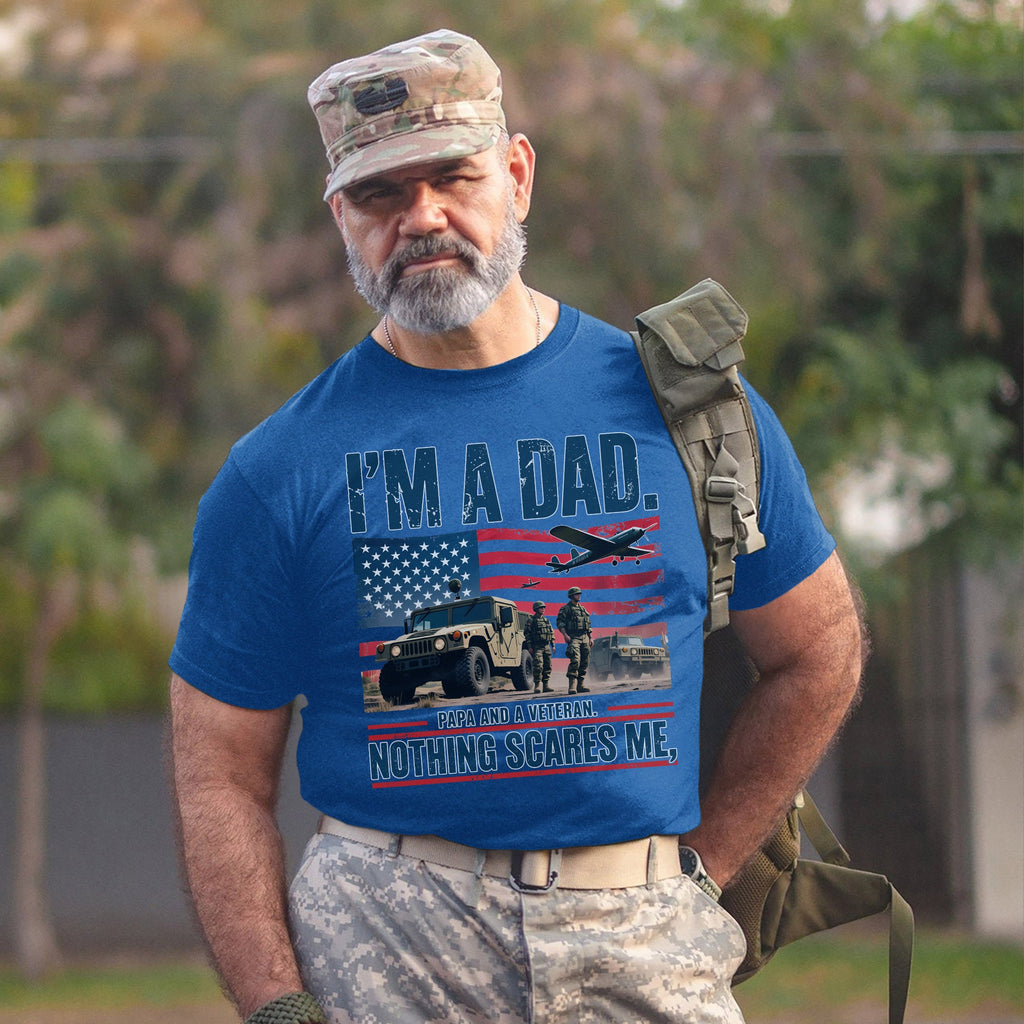 I’m a Dad Papa and a Veteran Nothing T-Shirt product image 10