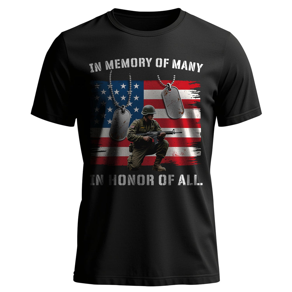 In Memory of Many In Honor of All Proud US T-Shirt product image 1