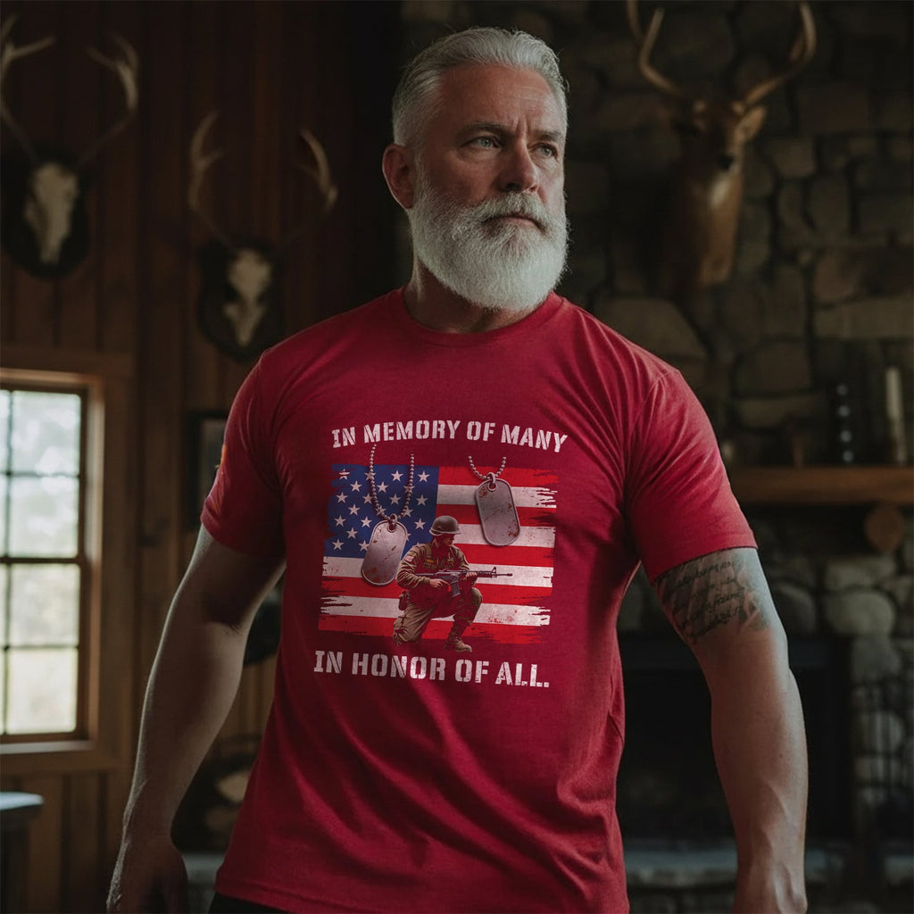 In Memory of Many In Honor of All Proud US T-Shirt product image 2