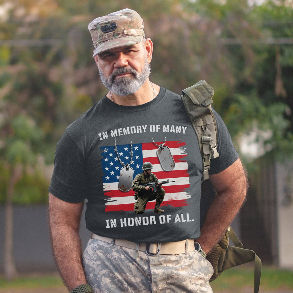 In Memory of Many In Honor of All Proud US T-Shirt product image 13