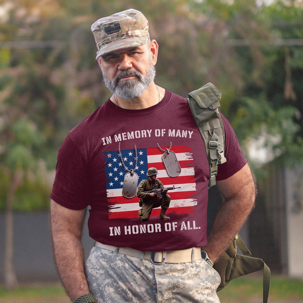 In Memory of Many In Honor of All Proud US T-Shirt product image 11