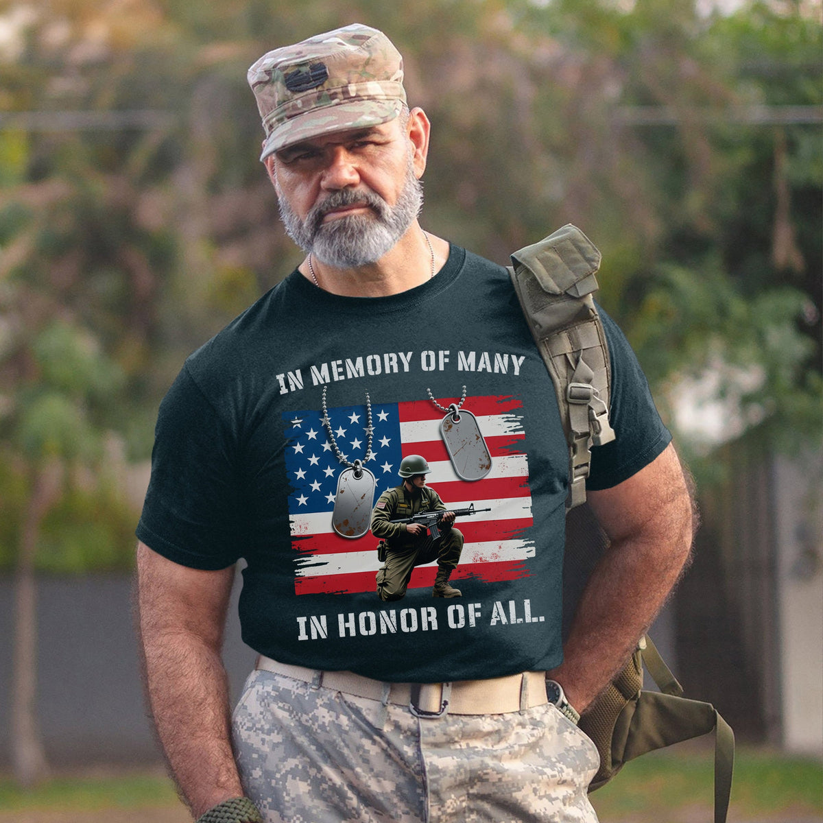 In Memory of Many In Honor of All Proud US T-Shirt product image 8