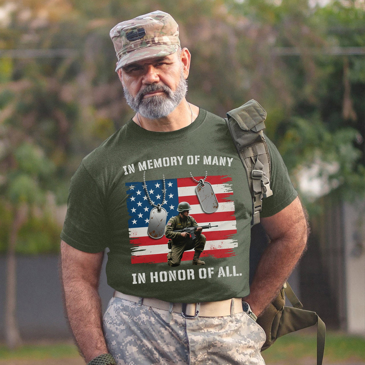 In Memory of Many In Honor of All Proud US T-Shirt product image 6
