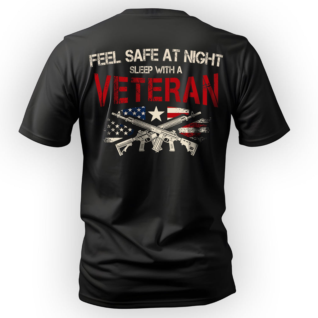 Feel Safe at Night Sleep with a Veteran T-Shirt product image 1