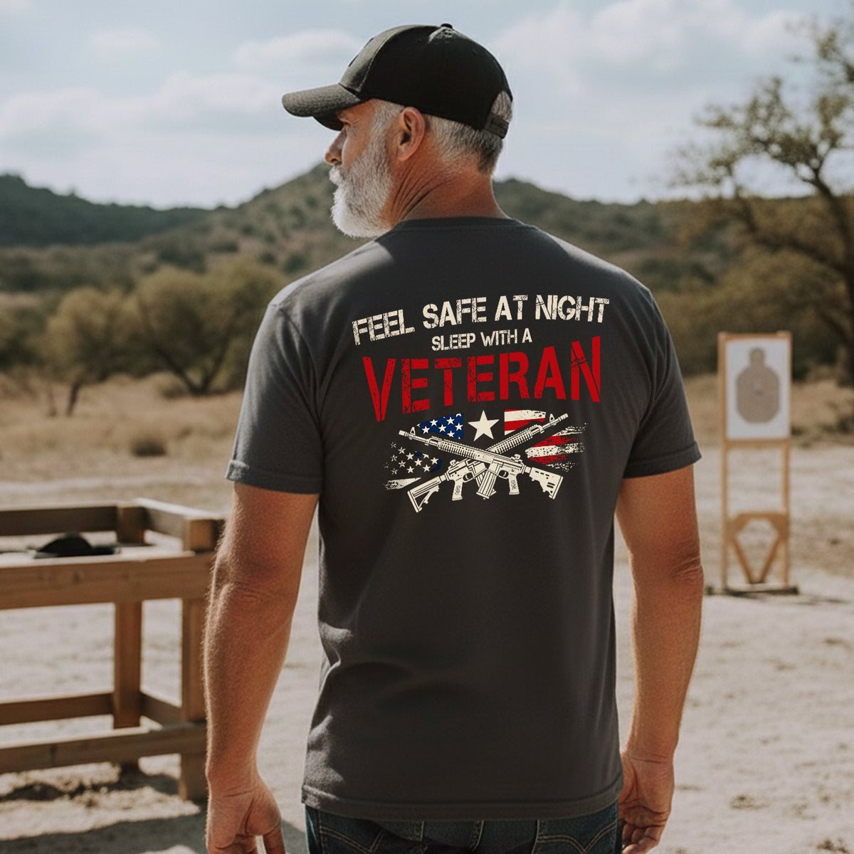 Feel Safe at Night Sleep with a Veteran T-Shirt product image 4