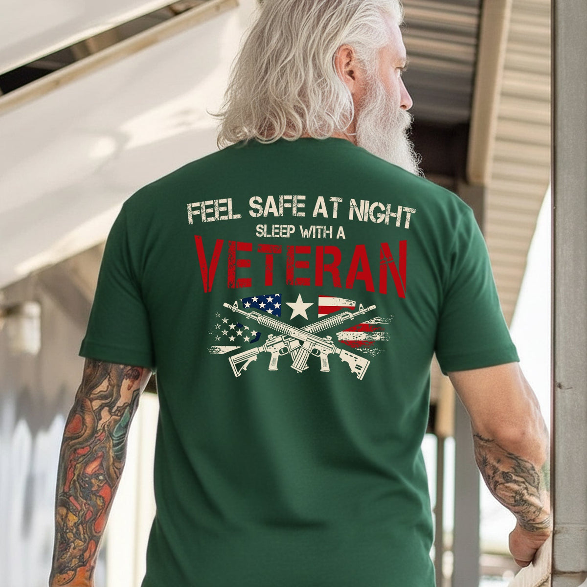 Feel Safe at Night Sleep with a Veteran T-Shirt product image 5