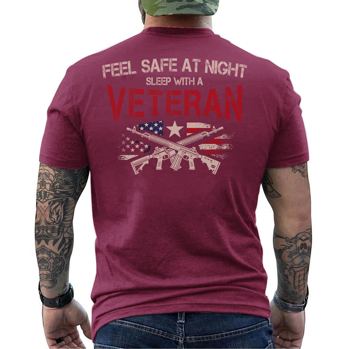Feel Safe at Night Sleep with a Veteran T-Shirt product image 11
