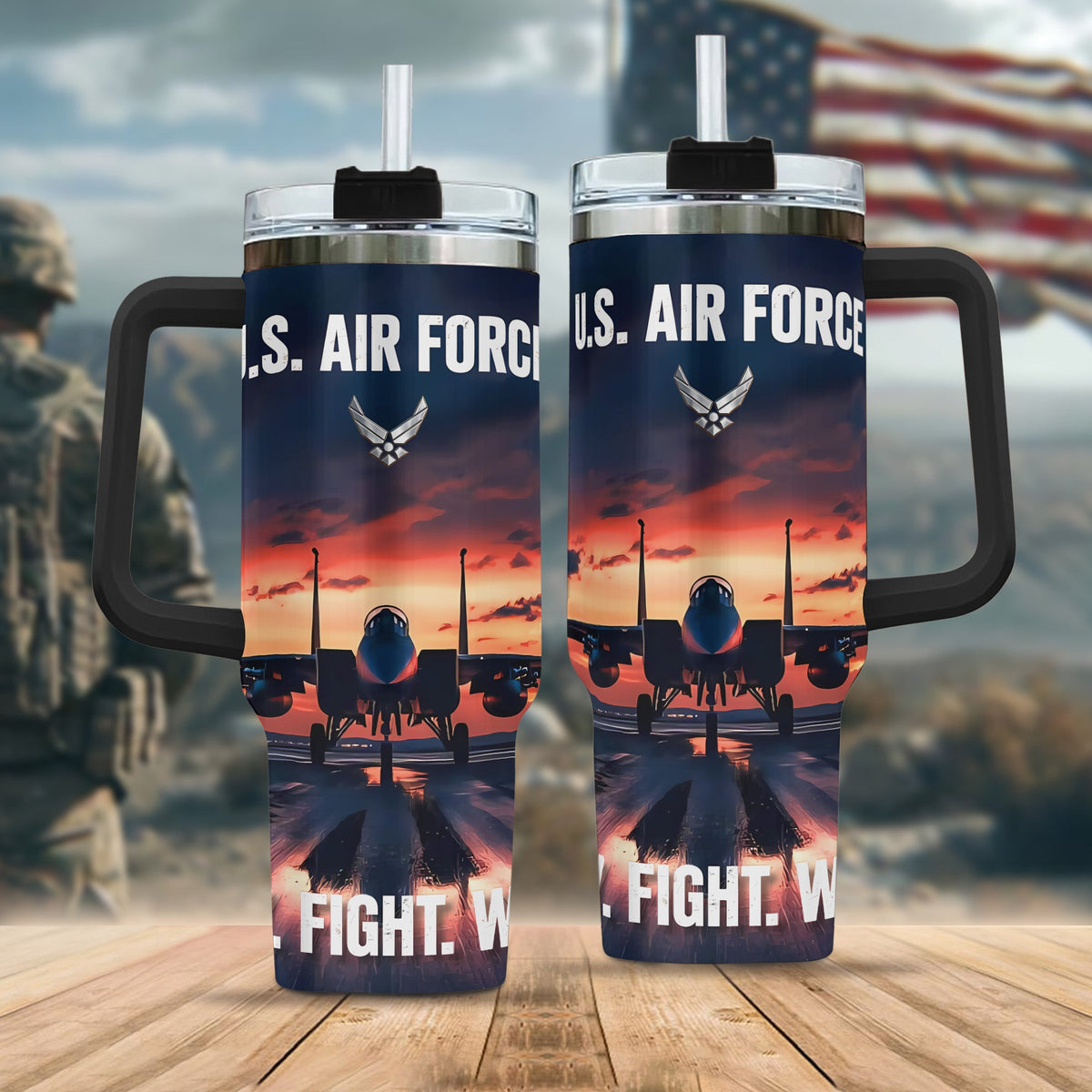 U.S. Air Force Fly Fight Win All-over Print Tumbler 40oz