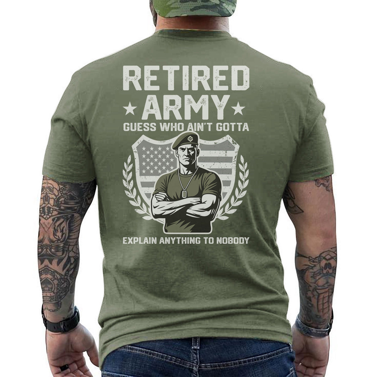 Retired Army Guess Who Ain’t Gotta Explain T-Shirt product image 10