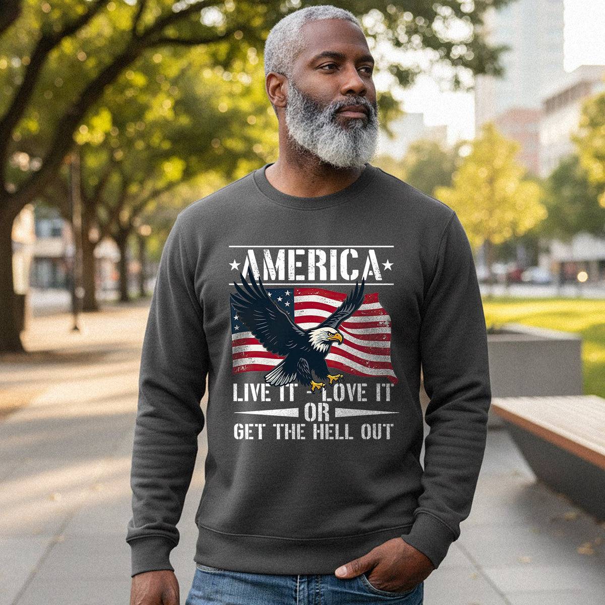 America Live It Love It or Get the Hell Sweatshirt product image 4