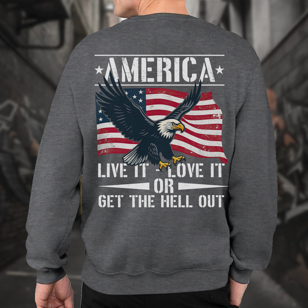 America Live It Love It or Get the Hell Sweatshirt product image 7